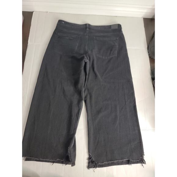 AMERICAN EAGLE Jeans Sz 20 Baggy Wide Leg Ankle Super High Rise Strigid Drapey - Picture 12 of 14